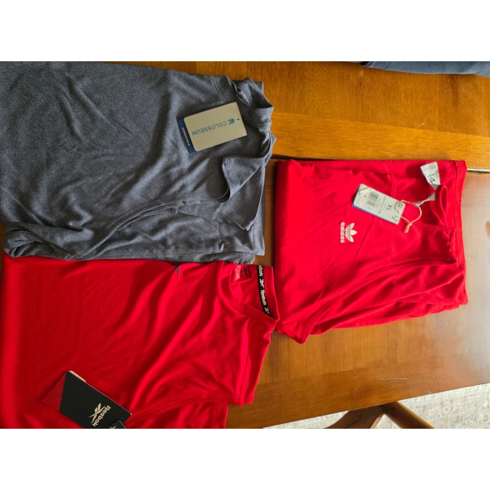 Lot of 3 NWT Mens Activewear Sleeveless Shirts Adidas Reebok Colosseum XL L - Picture 2 of 2